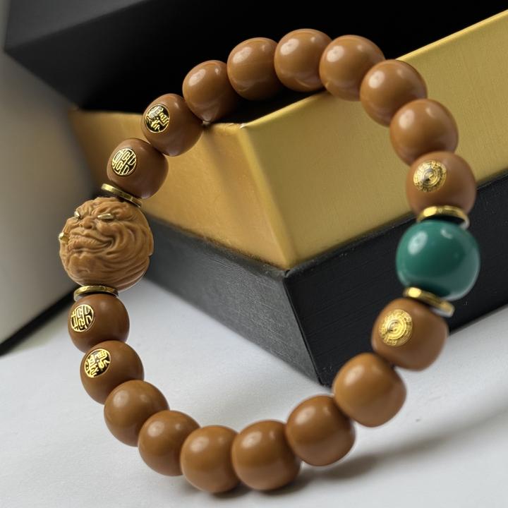 臻品猴头手串纯原生态手工制作新款搭配烟鬼恶僧双配饰六标精镶