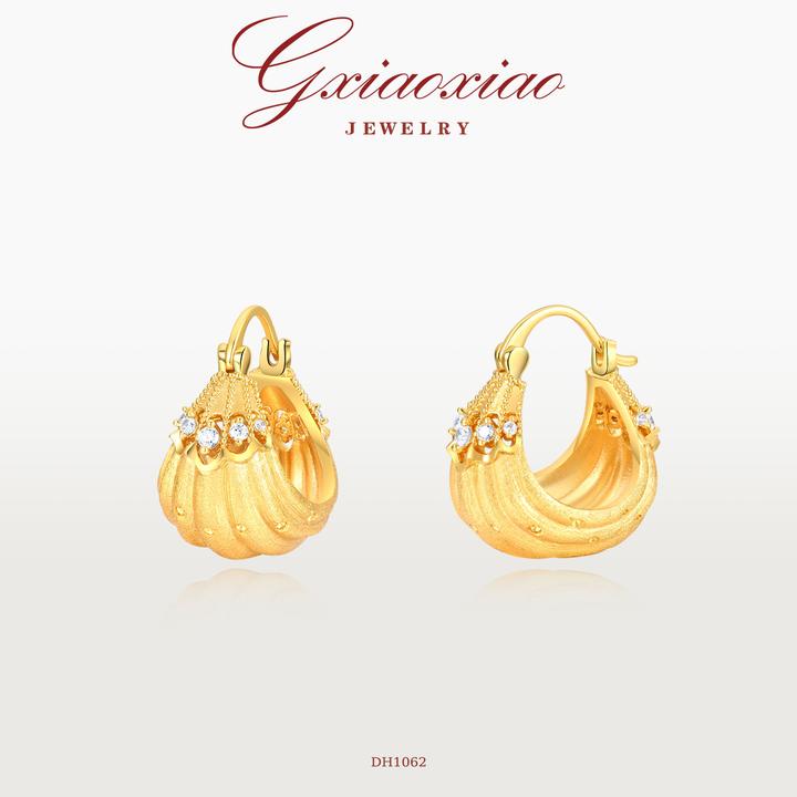 G XIAOXIAO 镀K金【梦囊】法式气质百搭高级感耳环 DH1062