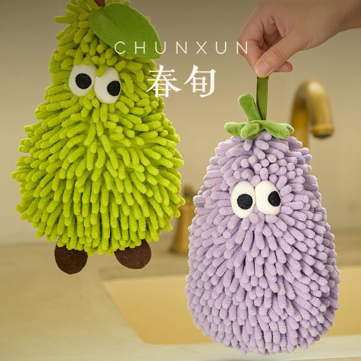 可爱擦手巾挂式超强吸水加厚速干防臭卫生间卡通儿童高颜值擦手巾