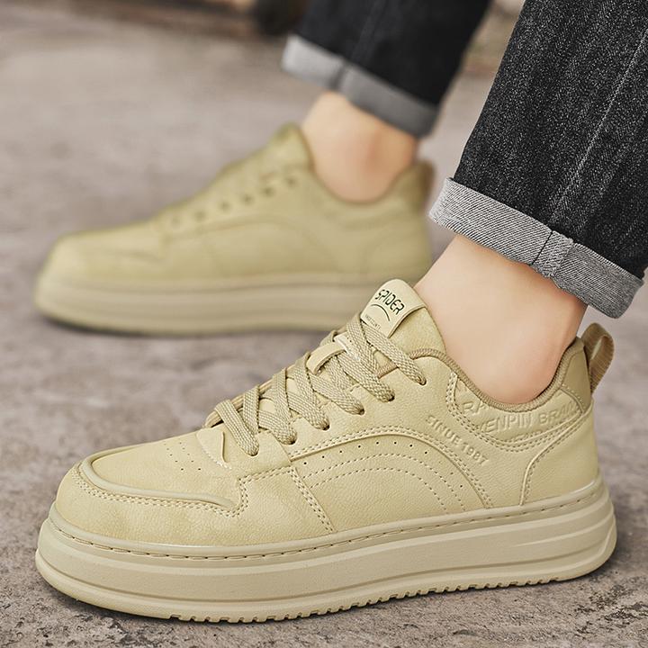 男鞋2025新款秋季潮牌高级感休闲板鞋男士厚底防滑耐磨工作运动鞋