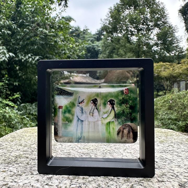 蜀越文创戏曲冰箱贴—许仙与白娘子，原创设计，正品版权，水晶玻璃