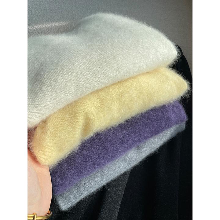 W3007【丹姐家~暖绒绒无缝】96.5%羊毛 3.5%山羊绒！休闲针织衫