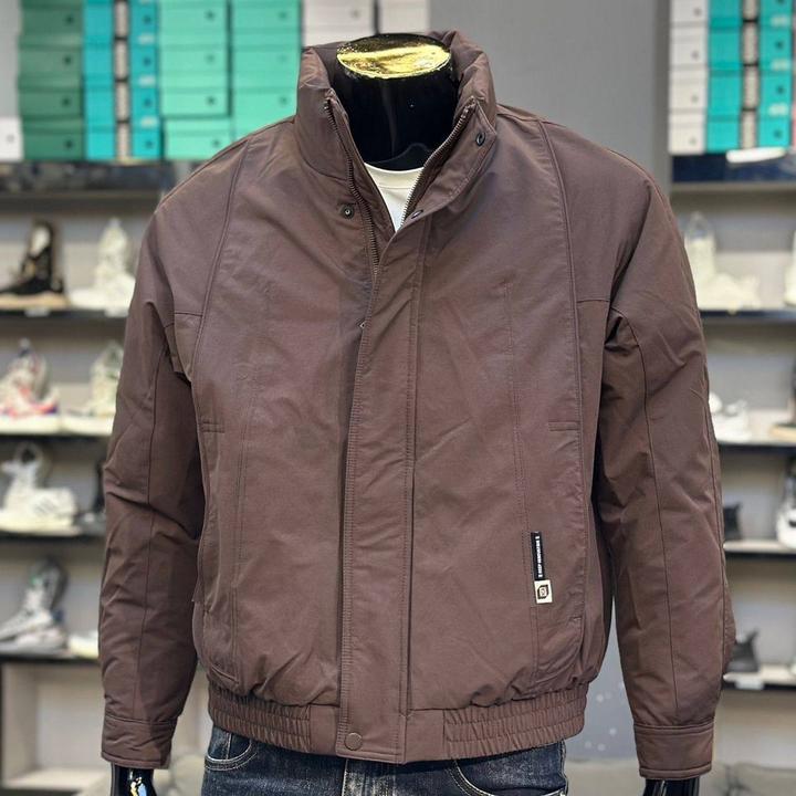 短款小板型羽绒服男冬季纯色青年立领外套保暖白鸭绒冬装修身上衣