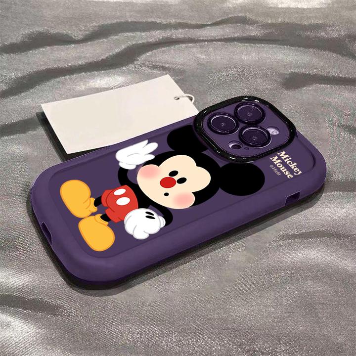 打招呼米奇适用iphone16promax苹果15/14P手机壳泡芙13p12/11全包