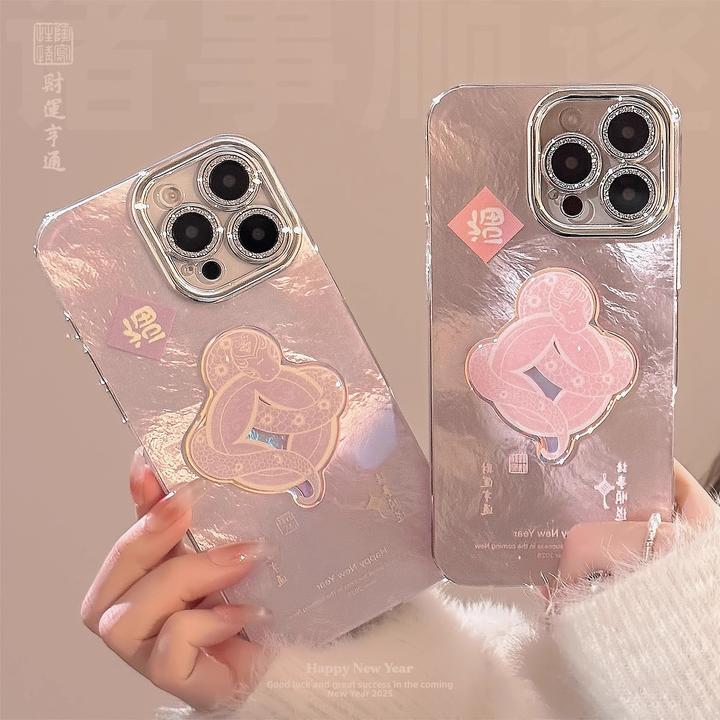 适用苹果16pro手机壳闪粉镜头膜全包防摔网红女款创意ins奢华春节