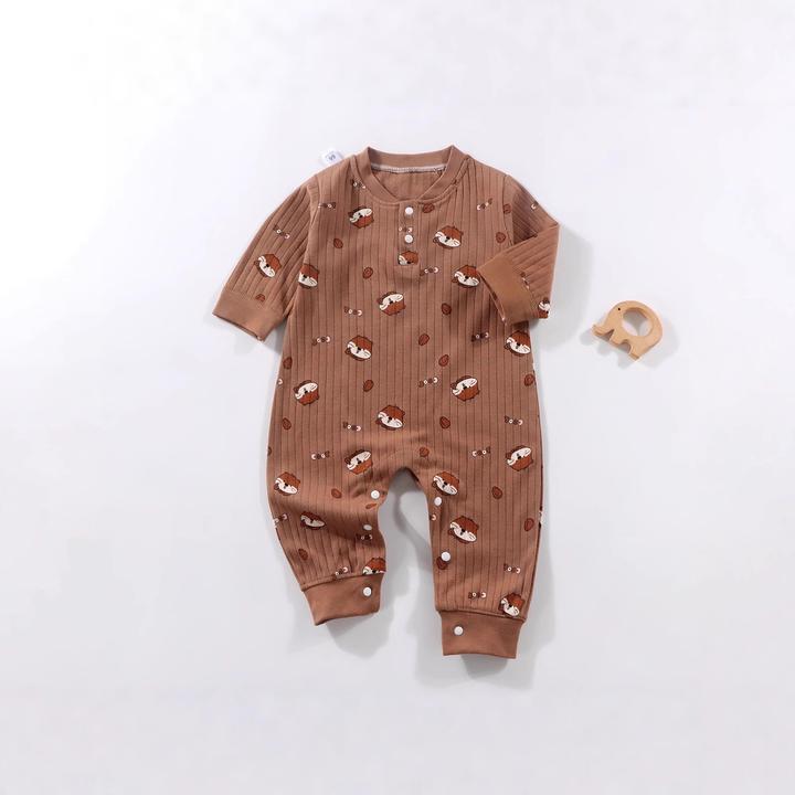 a类棉婴儿长袖连体衣春秋装新生儿衣服秋冬打底男女宝宝内衣睡衣