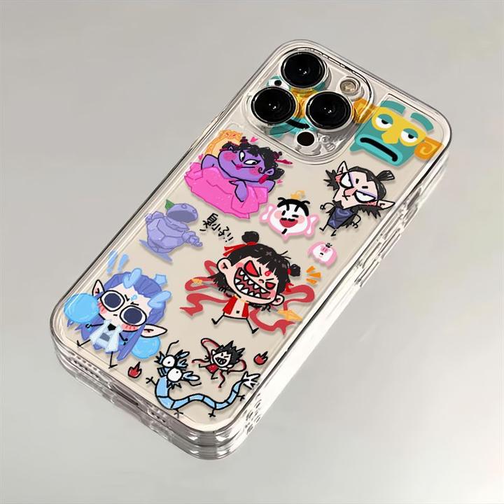 涂鸦申公豹哪吒创意高颜值适用苹果16pro手机壳一加小米华为荣耀