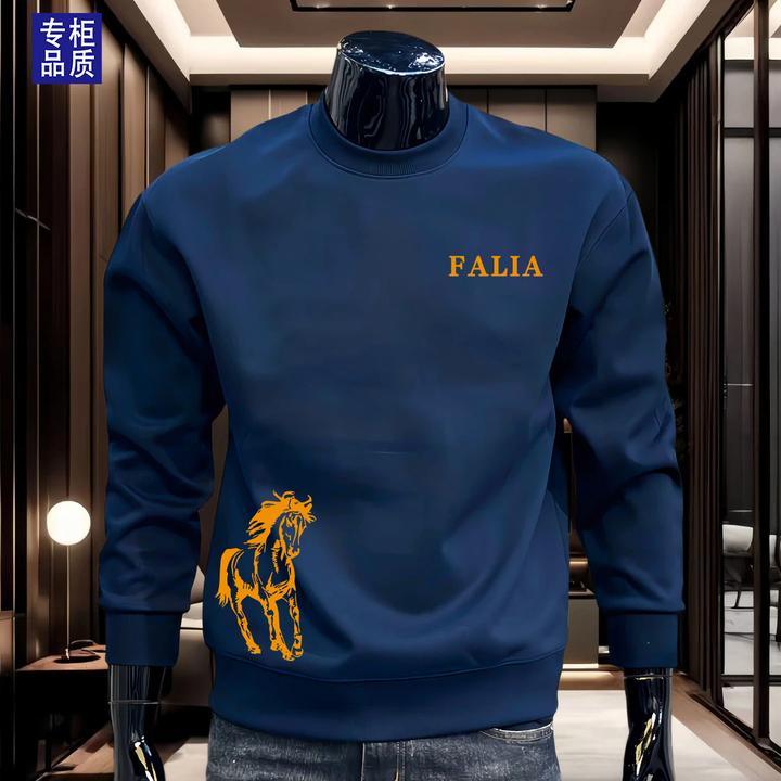 公鸡卫衣男士秋冬新款套头大码宽松圆领高档加绒加厚2025年爆款