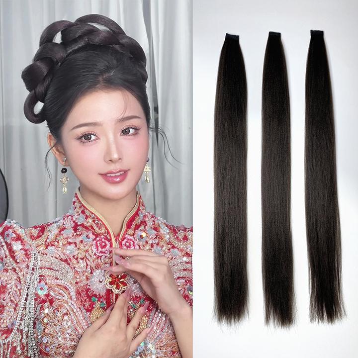 鹿喜美妆造型专属  化妆师专用仿真发片古装盘发自然百搭造型发片