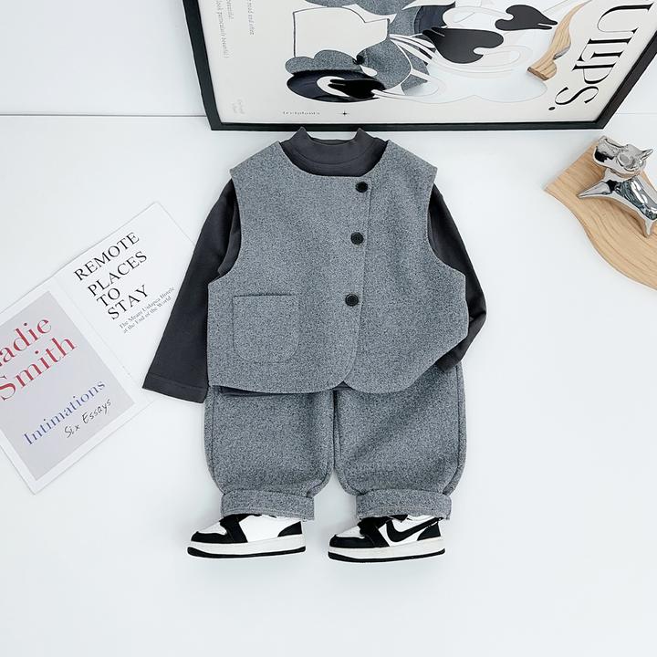 男童套装加厚2025新款秋冬装儿童三件套 BQ251019N 悠悠童话童装