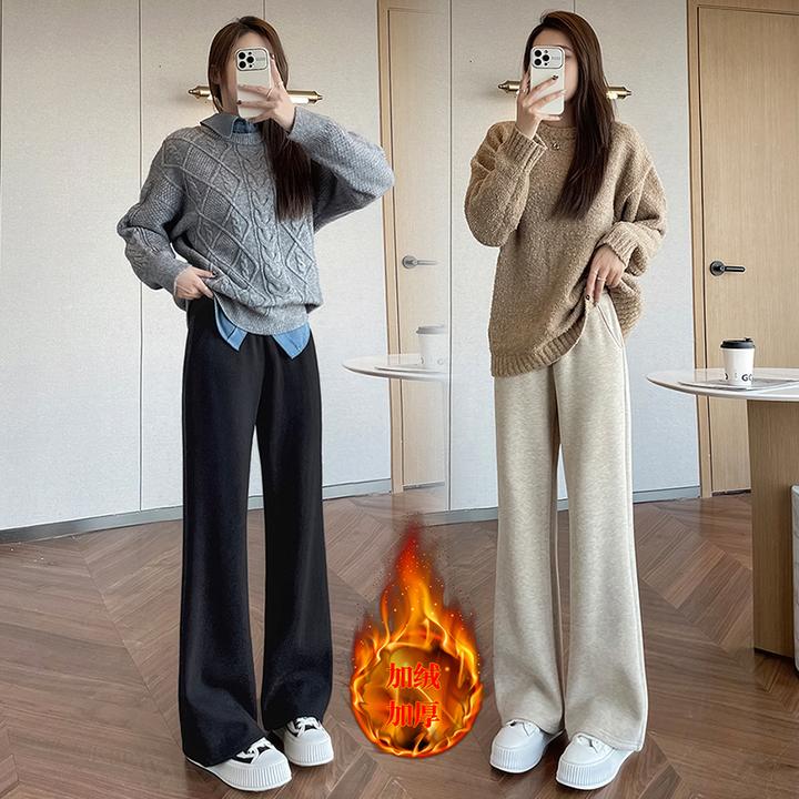 小个子秋冬休闲阔腿宽松百搭显瘦气质百搭裤子