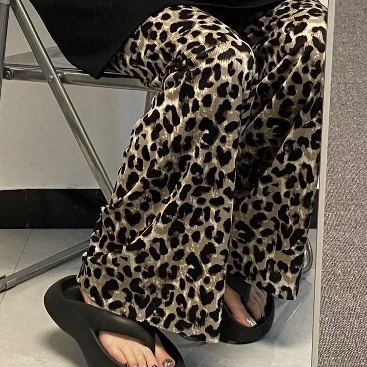 纯欲慵懒风女装爆款休闲裤高腰阔腿裤直筒裤薄款垂感奶芙遛弯裤