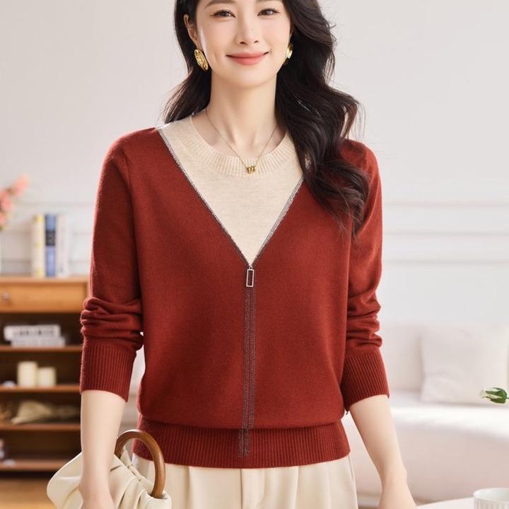 气质中老年妈妈装打底衫春秋长袖宽松女士百搭洋气时尚