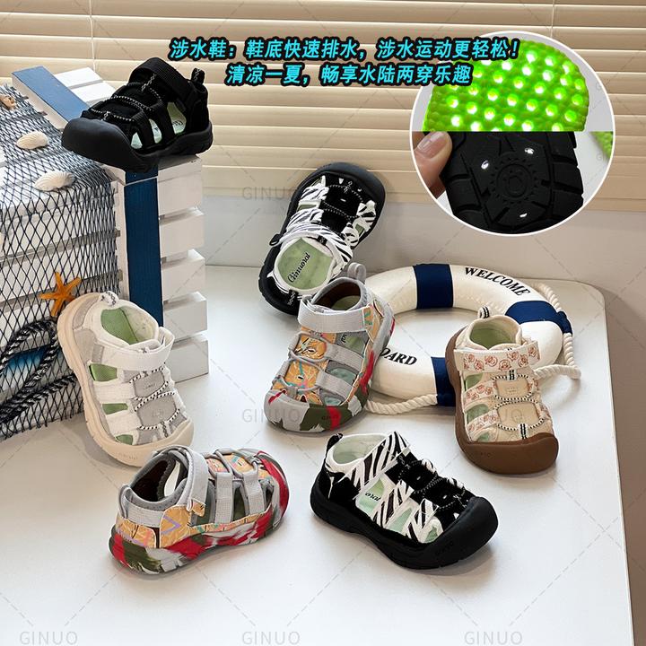 夏季儿童溯溪鞋女宝宝速干凉鞋户外登山鞋软底学步鞋男宝宝运动鞋