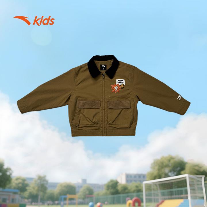 【长尾豹马修】安踏儿童外套秋冬季新款男童百搭运动外套352548602S