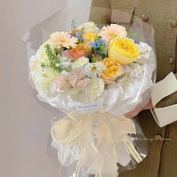 【花寻礼韵】38克加厚珠光雪梨纸小香风花束包装纸水果包花纸材料