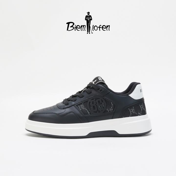 【抗菌防臭】比音勒芬2025秋季新款男鞋经典老花休闲鞋厚底板鞋