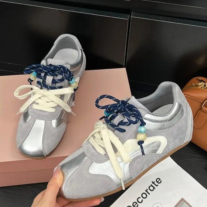 2025年新款阿甘鞋休闲百搭运动鞋双鞋带复古系带轻便德训鞋女单鞋