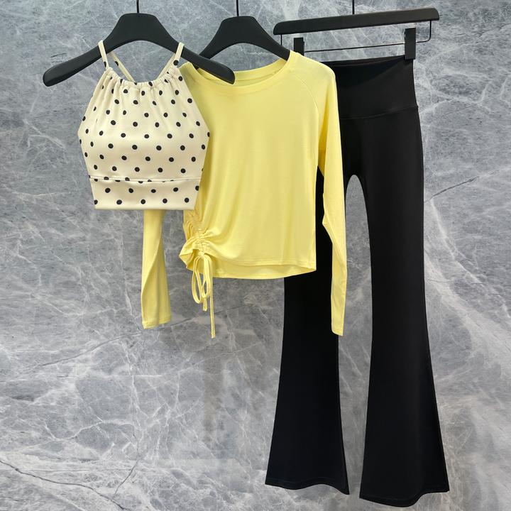 瑜伽服装女2025新款爆款洋气高级感瑜伽服套装喇叭裤健身运动外穿