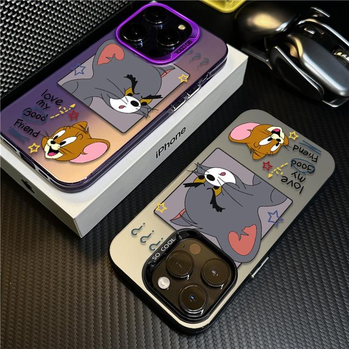 疑问汤姆适用苹果16promax手机壳iPhone15硅胶14保护套17新款卡通