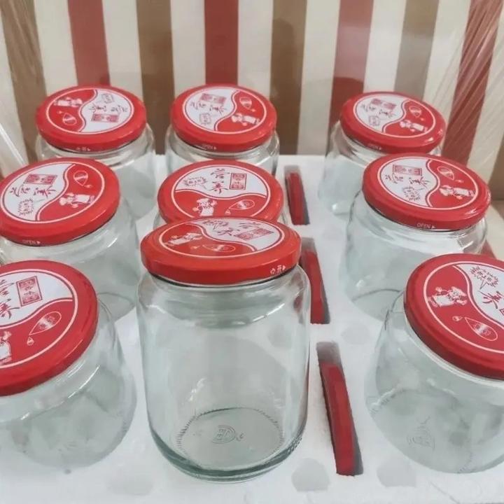 耐高温罐头瓶带盖加厚玻璃瓶密封罐收纳瓶储物罐透明罐装黄桃罐头