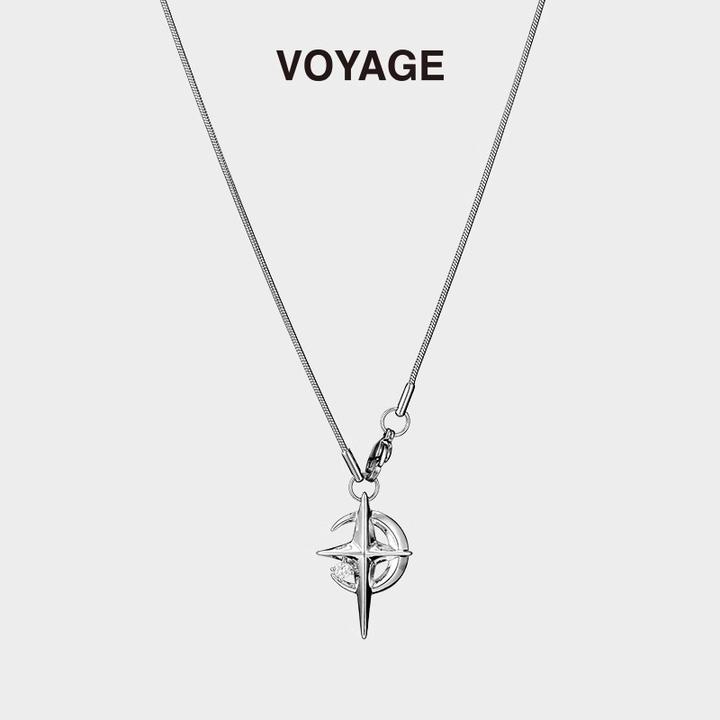 钛钢项链 十字架吊坠钛钢项链配饰女男款潮流轻奢小众男士高级感