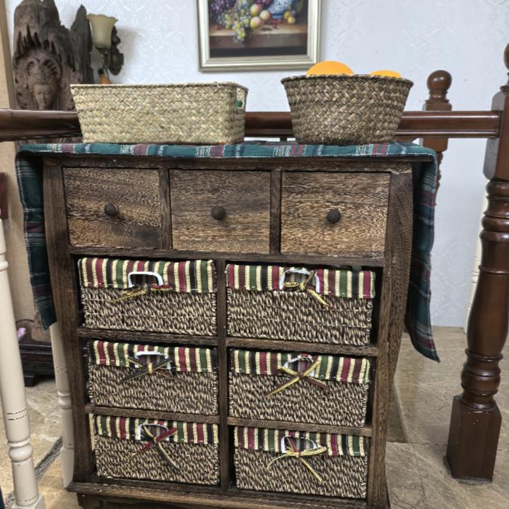 包邮美式收纳储物柜床头柜实木九斗柜储物柜子时尚简约玄关客厅柜