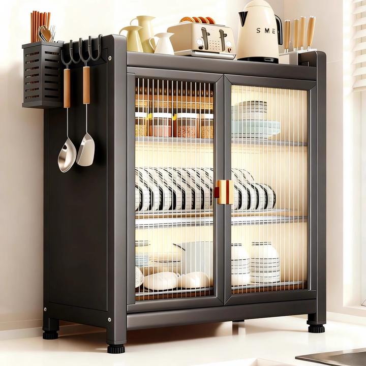 厨房碗碟收纳架沥水碗盘架台面柜放碗收纳架碗筷餐具储物柜