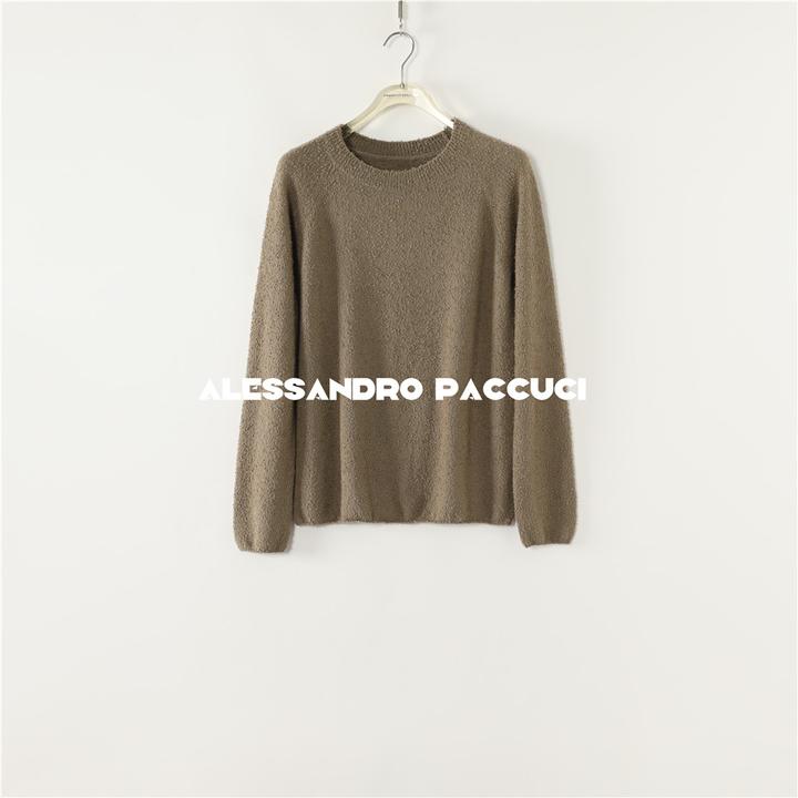 AP洛哥53127ST【软噗噗】桑蚕丝+棉圆领起球风插肩袖多色套头衫