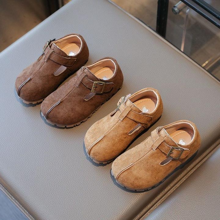 2025春秋新款儿童勃肯单鞋时尚韩版复古豆豆鞋男女童软底百搭马