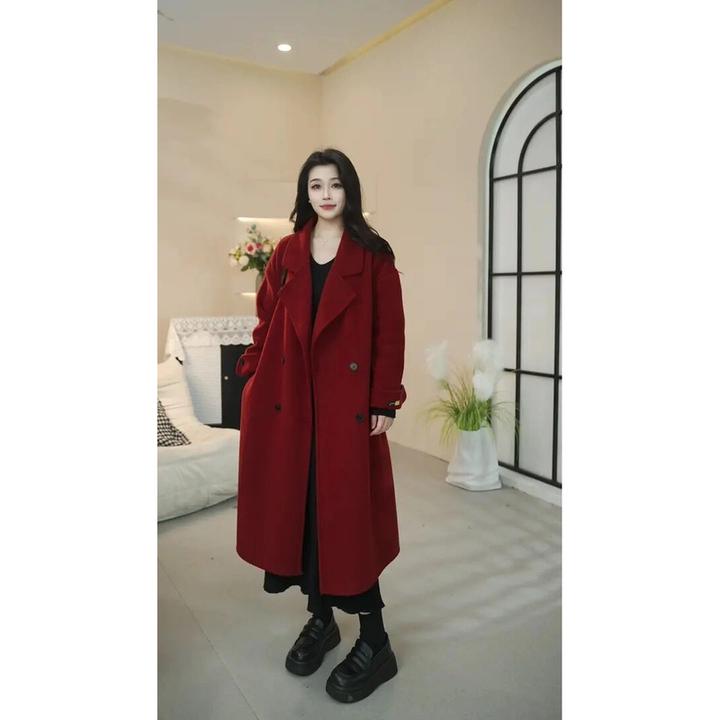 2024新款双面绒大衣百搭宽松气质秋冬款长款