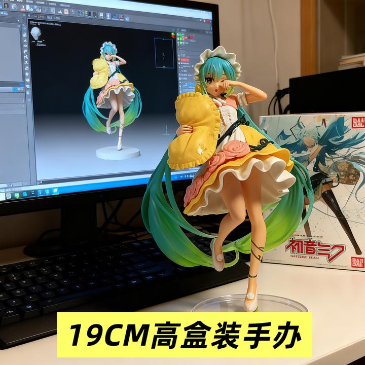 19CM高手办初音未来童话仙境睡美人潮玩男生礼物模玩摆件公仔机箱