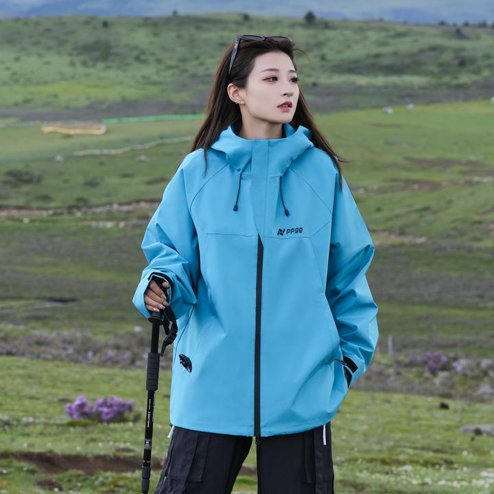 【磁吸门襟+防风防水+男女同款】ppge春秋户外保暖冲锋软壳夹克外套