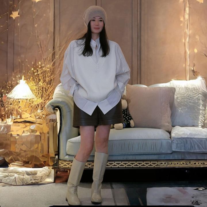 璇之恋·王璇·曲调拼接衬衫（799款）·王璇原创设计