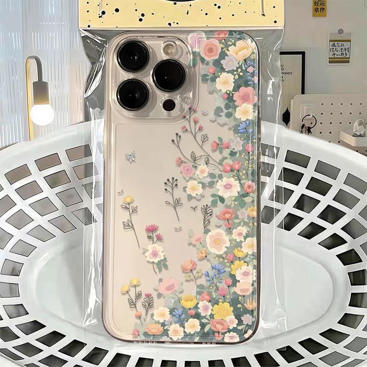 满丛花朵适用苹果16E手机壳iPhone华为p70畅享荣耀oppo小米15vivo