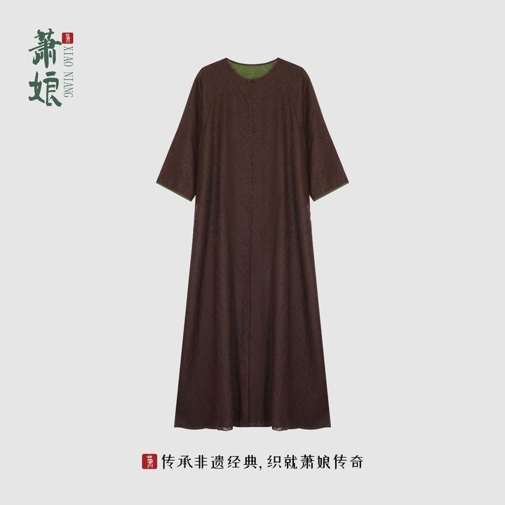 萧娘【尽晚舟】四经绞罗香云纱新中式长袖外套桑蚕丝国风女XN2572