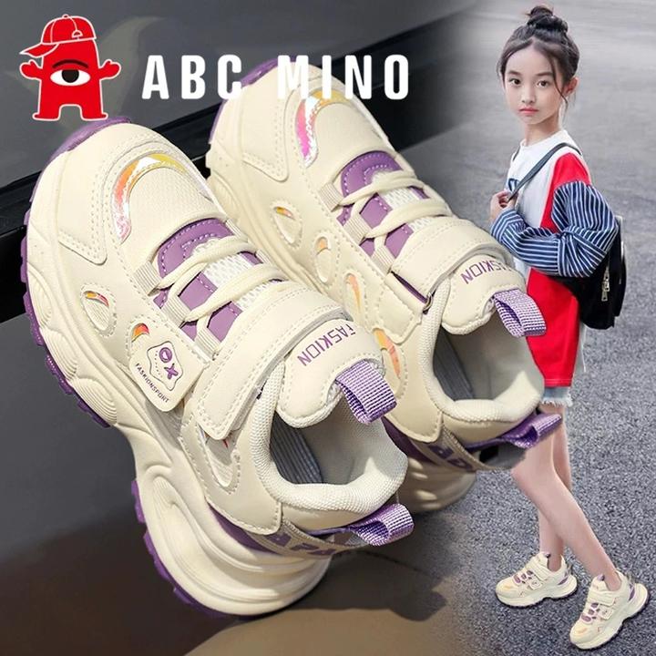 ABC MINO女童鞋2025秋季新款儿童软底运动鞋女孩休闲老爹鞋中大童