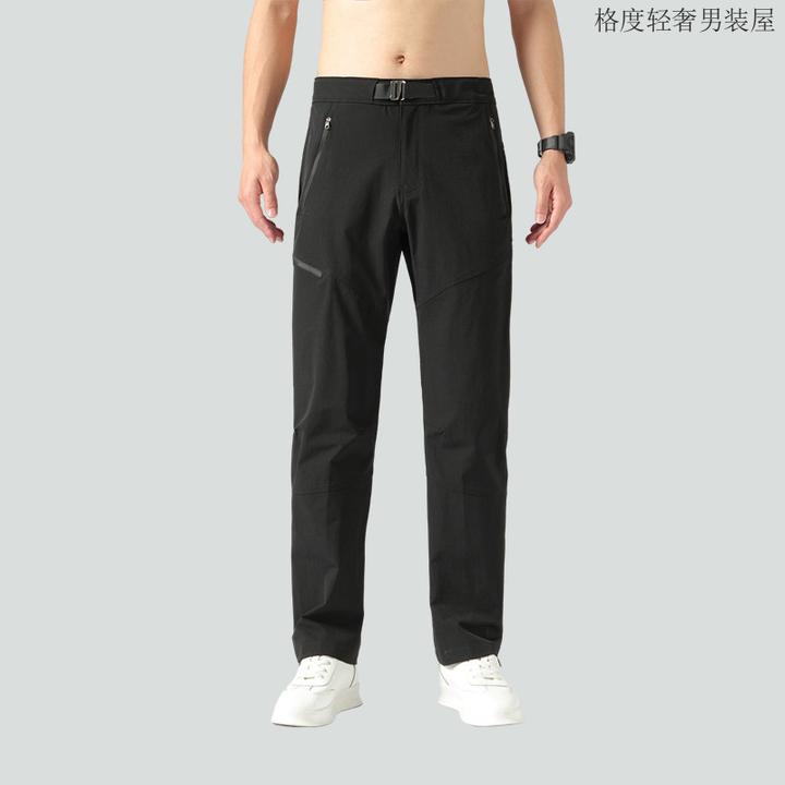 秋季户外男士商务软壳裤休闲男裤通勤弹力直筒长裤轻奢秋款男装