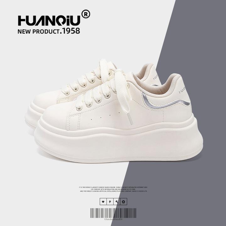 环球配裙子小白鞋女秋季2025新款时尚女鞋百搭厚底显脚小爆款板鞋