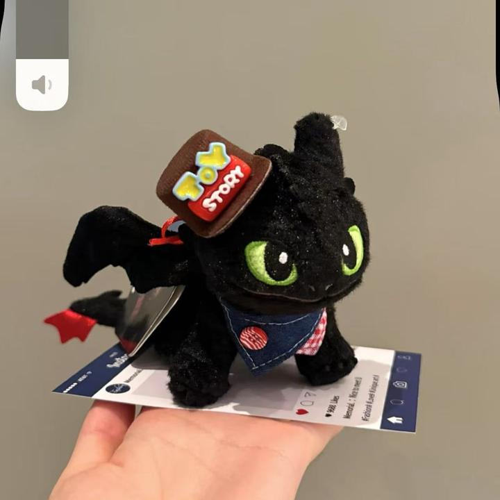 正版环球影城驯龙商手无牙仔毛绒玩偶包包挂件玩具公仔毛绒玩具