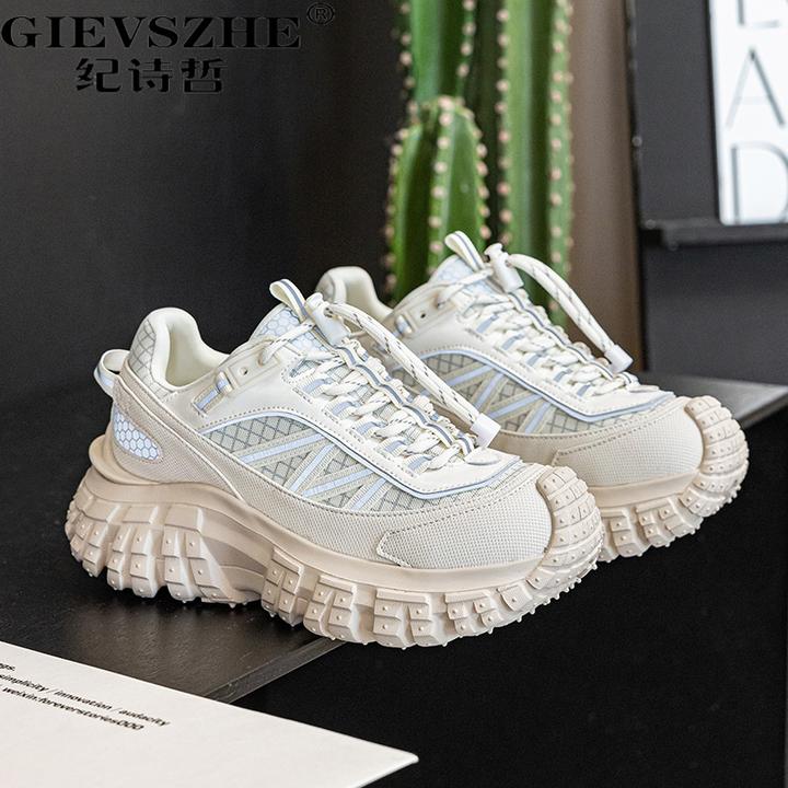 纪诗哲复古增高休闲鞋女秋季新款小白鞋女款时秋季女款复古增高