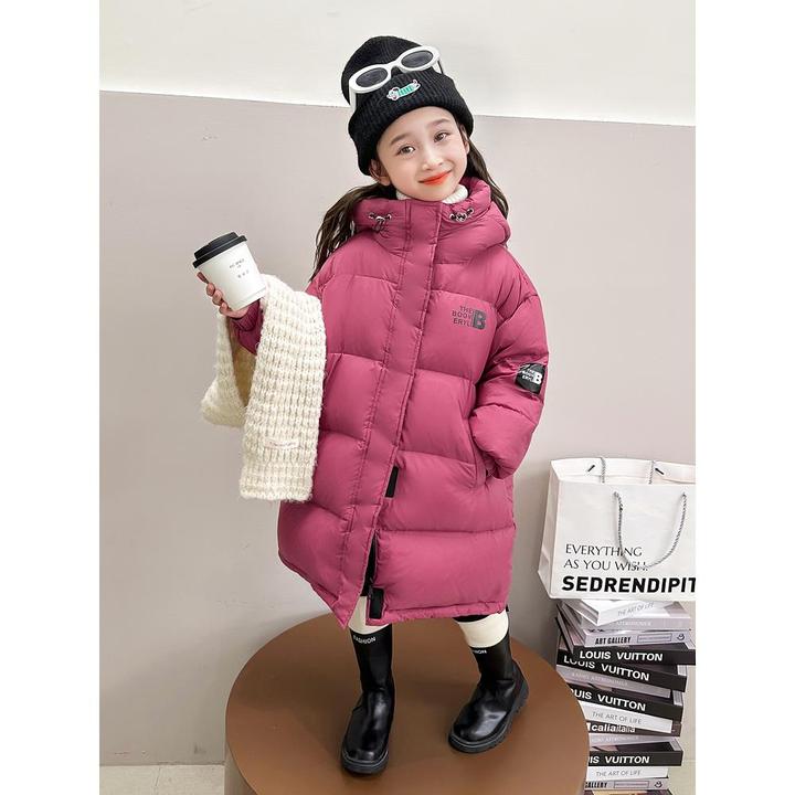 女童服冬季2025新款儿童冬装加厚中长款超好看宝宝棉袄洋气外套