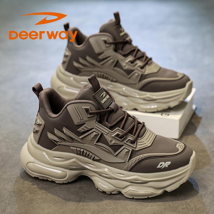 德尔惠增高防滑耐磨男士运动鞋系带秋季老爹鞋潮流百搭时尚休闲鞋