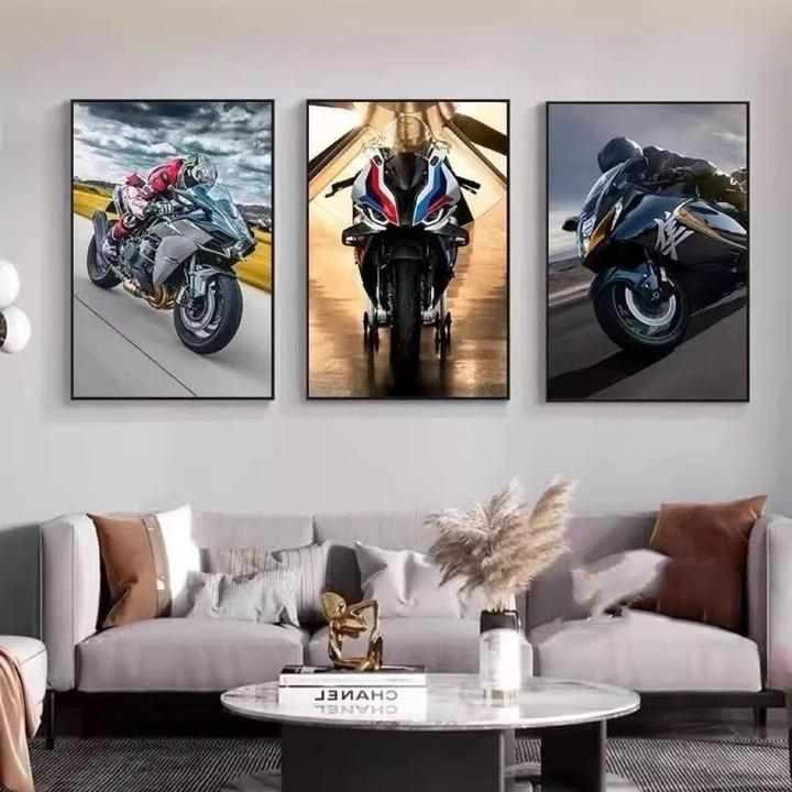 简约过道挂画杜卡迪机车挂画摩托车俱乐部墙壁画马奎斯走廊装饰画