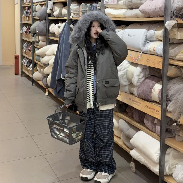 美式工装派克服棉服2025年冬季新款设计感小众休闲复古加厚外套潮