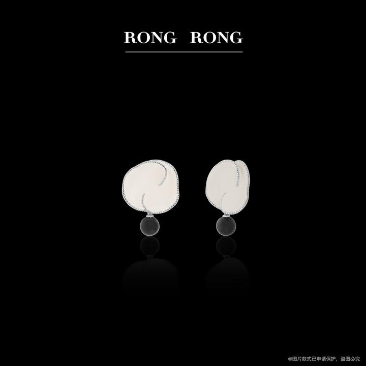 铜合金珐琅耳饰 RONGRONG 中式美学珐琅虎刺梅耳环ZE031