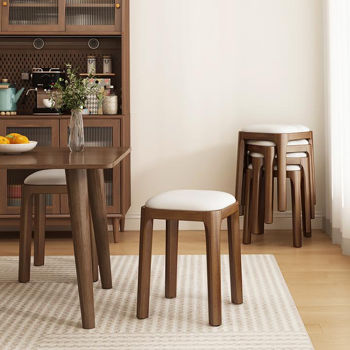 实木凳子可叠放家用现代简约轻奢高级感餐桌凳备用乔迁新居独凳子