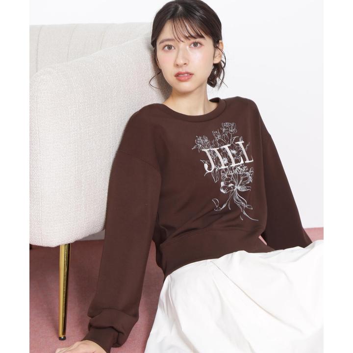 【MonTendre】触感艺术 J 细闪质感印花百搭休闲柔软舒适套头卫衣女