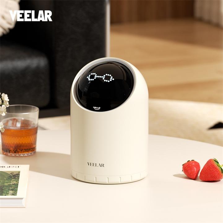 VEELAR桌面垃圾桶高颜值智能感应带盖可爱迷你小号轻奢高档家用
