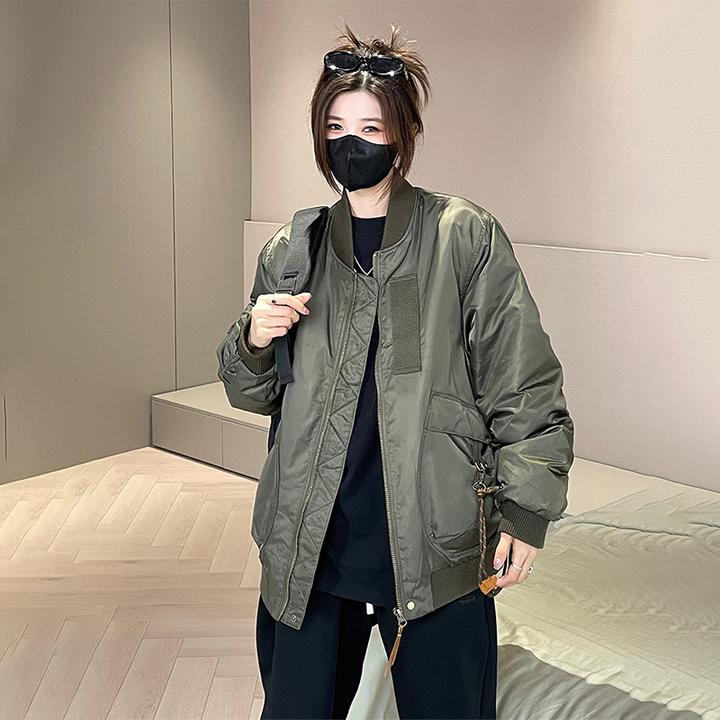 2024潮款羽绒服男士短款冬季加绒加厚夹克保暖棒球服男宽松外套男